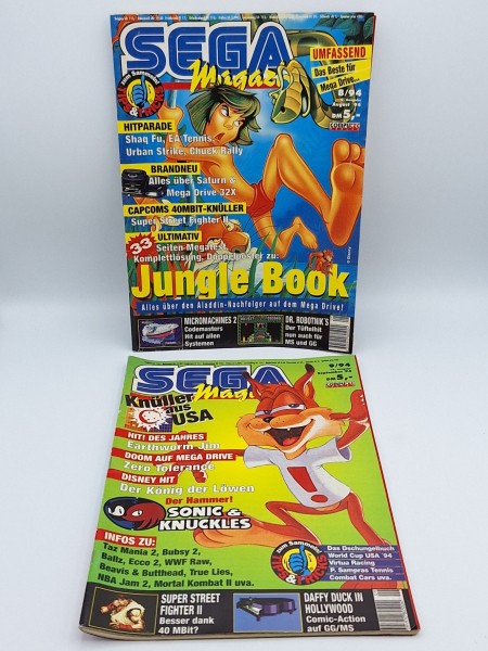 5x Sega Magazine Ausgabe 9,10,11,16 + Sega Pro Nr. 7